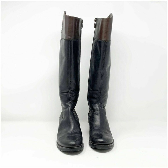 VINCE CAMUTO Duke Leather Riding Boots Heeled Knee Boots Size 6.5 - Picture 3 of 11